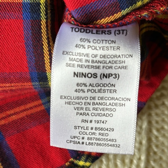 Wrangler 3T Striped and Squares Flannel Button Down Shirt. - Picture 6 of 10